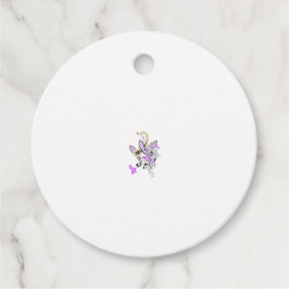 Vlinderfee Tattoo Vector –  bloemkunst Bedankjes Labels