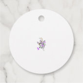 Vlinderfee Tattoo Vector –  bloemkunst Bedankjes Labels (Achterkant)