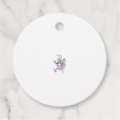 Vlinderfee Tattoo Vector – bloemkunst Bedankjes Labels (Voorkant)