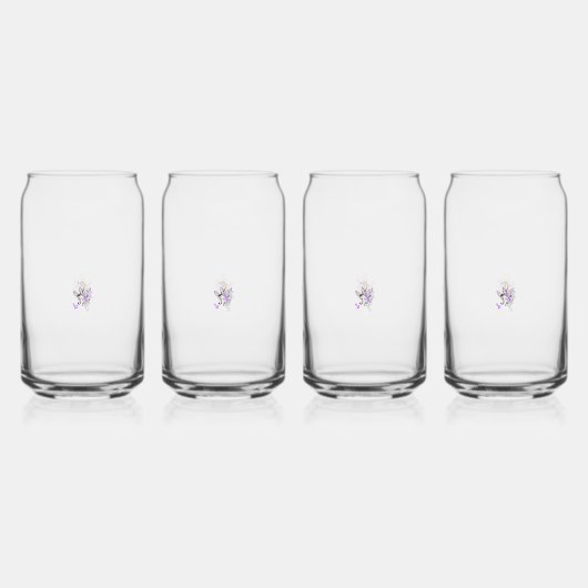 Vlinderfee Tattoo Vector – bloemkunst Blikvorm Glas (Achterkant)