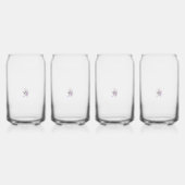 Vlinderfee Tattoo Vector – bloemkunst Blikvorm Glas (Voorkant)