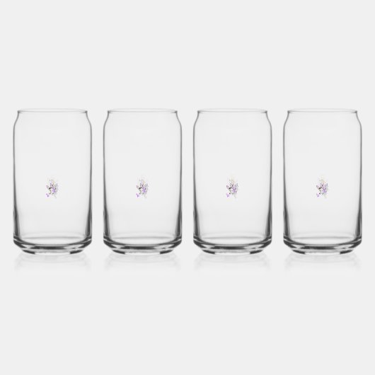 Vlinderfee Tattoo Vector – bloemkunst Blikvorm Glas (Voorkant)