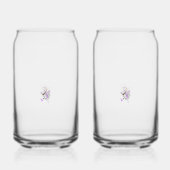 Vlinderfee Tattoo Vector –  bloemkunst Blikvorm Glas (Voorkant)