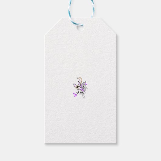 Vlinderfee Tattoo Vector –  bloemkunst Cadeaulabel (Voorkant)