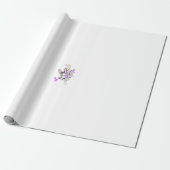 Vlinderfee Tattoo Vector –  bloemkunst Cadeaupapier (Uitgerold)