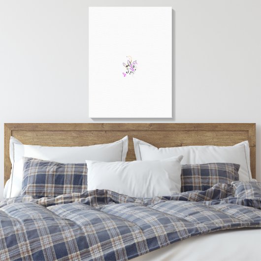 Vlinderfee Tattoo Vector – bloemkunst Canvas Afdruk (Insitu (Slaapkamer))