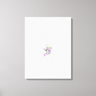 Vlinderfee Tattoo Vector – bloemkunst Canvas Afdruk
