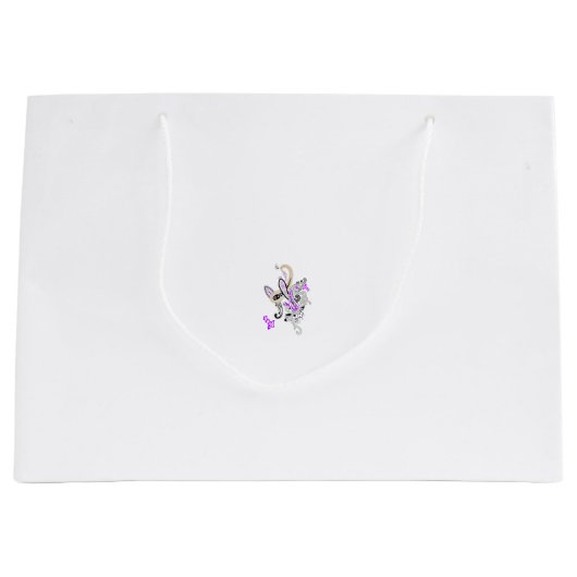 Vlinderfee Tattoo Vector –  bloemkunst Groot Cadeauzakje (Voorkant)