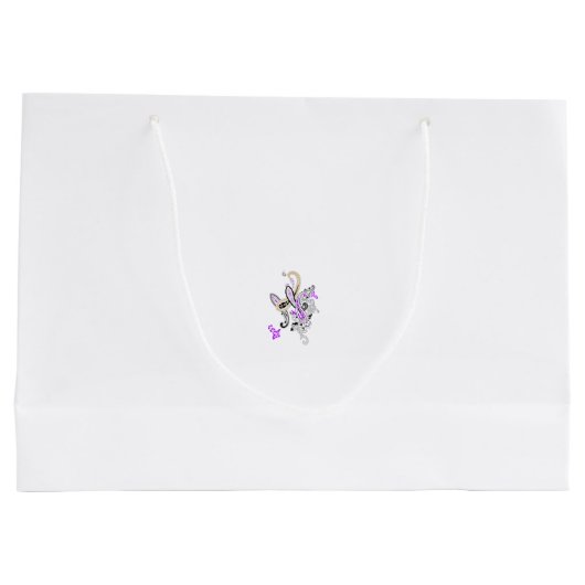 Vlinderfee Tattoo Vector –  bloemkunst Groot Cadeauzakje (Achterkant)