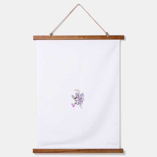 Vlinderfee Tattoo Vector –  bloemkunst Hangend Wandkleed (Voorkant)