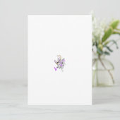 Vlinderfee Tattoo Vector – bloemkunst Kaart (Staand voorkant)