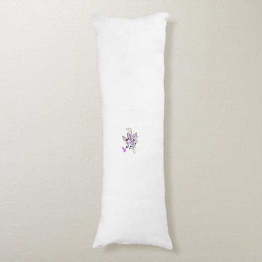 Vlinderfee Tattoo Vector – bloemkunst Lichaamskussen (Voorkant Verticaal)