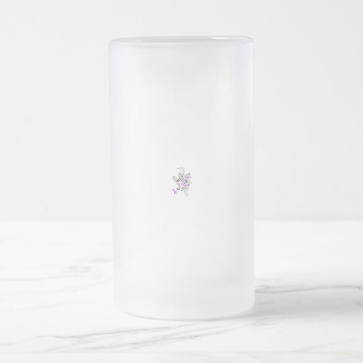 Vlinderfee Tattoo Vector – bloemkunst Matglas Bierpul (Center)