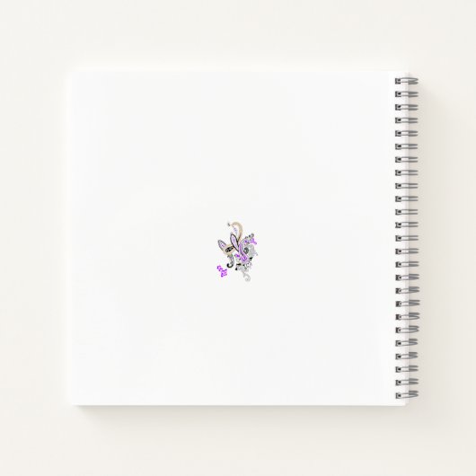 Vlinderfee Tattoo Vector –  bloemkunst Notitieboek (Achterkant)