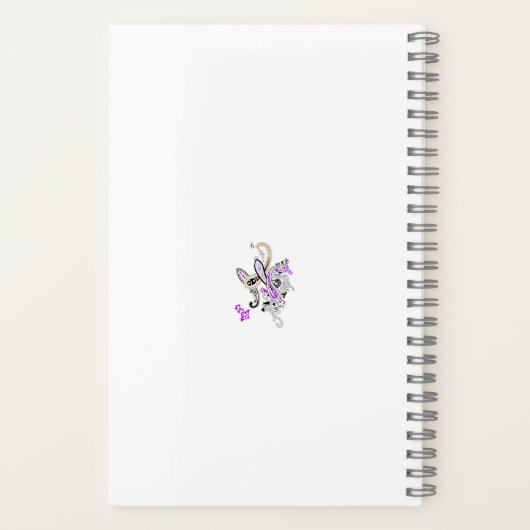 Vlinderfee Tattoo Vector – bloemkunst Notitieboek (Achterkant)