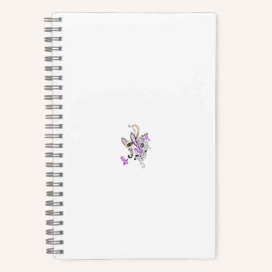 Vlinderfee Tattoo Vector –  bloemkunst Notitieboek (Voorkant)