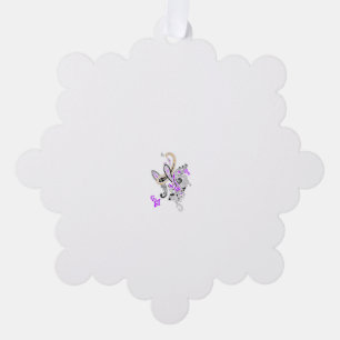 Vlinderfee Tattoo Vector –  bloemkunst Ornament Kaart