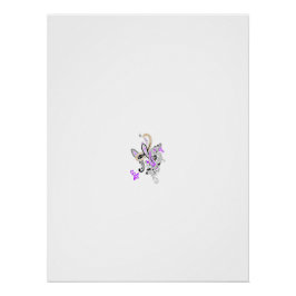 Vlinderfee Tattoo Vector –  bloemkunst Perfect Poster