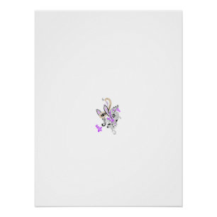 Vlinderfee Tattoo Vector –  bloemkunst Perfect Poster