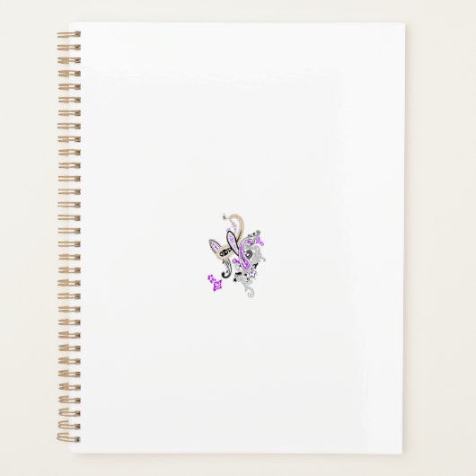 Vlinderfee Tattoo Vector –  bloemkunst Planner (Voorkant)