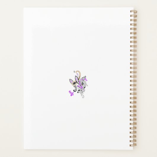 Vlinderfee Tattoo Vector –  bloemkunst Planner (Achterkant)