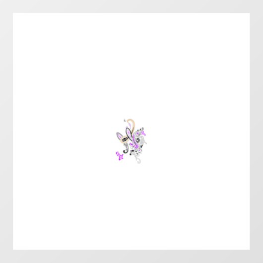 Vlinderfee Tattoo Vector –  bloemkunst Raamsticker (Vel)