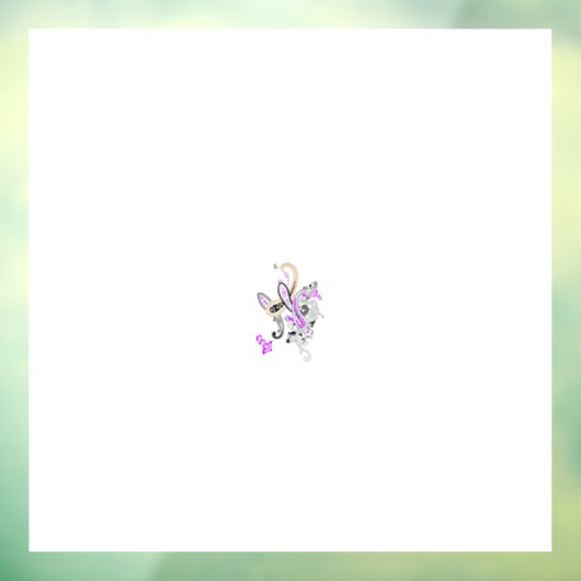 Vlinderfee Tattoo Vector –  bloemkunst Raamsticker (Vel 3)