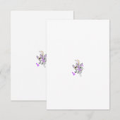 Vlinderfee Tattoo Vector –  bloemkunst RSVP Kaartje (Voorkant / Achterkant)