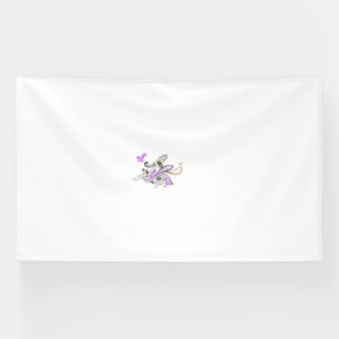 Vlinderfee Tattoo Vector –  bloemkunst Spandoek