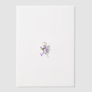 Vlinderfee Tattoo Vector – bloemkunst Vellum Uitnodigingen