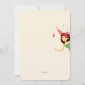 Vlinderfee verjaardagsfeestje uitnodigingen (Achterkant)