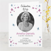 Vlinderfeest van het leven kaart (Gele Bloem)