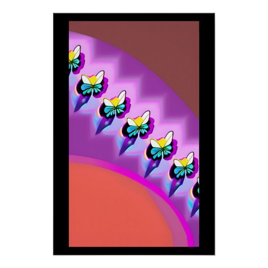 Vlinderflight - Ken Gage Kunst Perfect Poster (Voorkant)