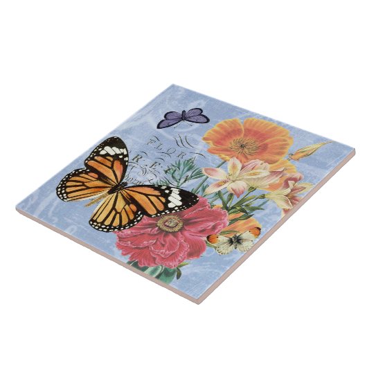  vlinderflora...tegel tegeltje (Zijkant)