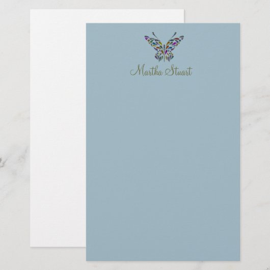 Vlinderfluisteringen VERANDEREN van kleur ~ briefp Briefpapier (Voorkant / Achterkant)