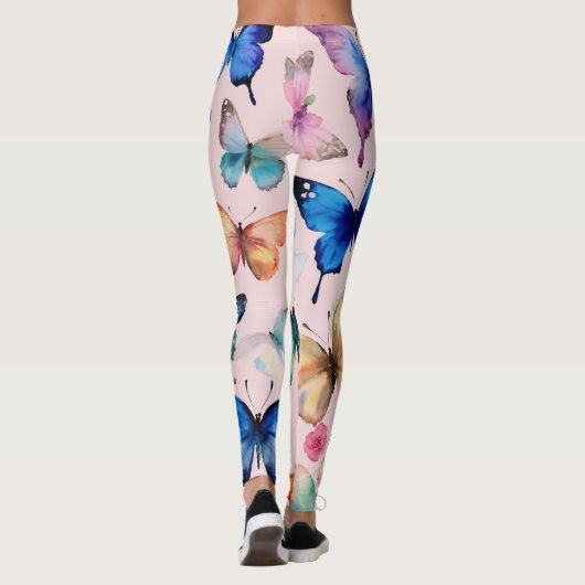 Vlindergedrukte Leggings (Achterkant)
