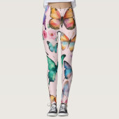 Vlindergedrukte Leggings (Voorkant)