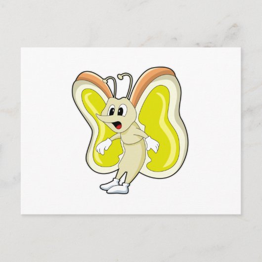 Vlindergeel Briefkaart (Voorkant)