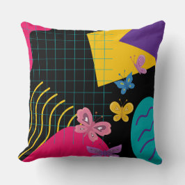 Vlindergeometrie esthetisch grafisch kussen