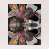 Vlindergevleugelde muze van de betoverde tuin legpuzzel (Verticaal)