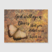 Vlindergod Opent Deuren Magnetische Kaart (Voorkant)