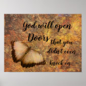 Vlindergod Opent Deuren Poster Wandkunst (Voorkant)
