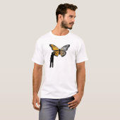 Vlindergraffiti Grappige T-shirt (Voorkant volledig)