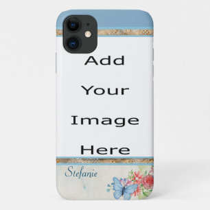 Vlindergrens (blauw) Case-Mate iPhone case