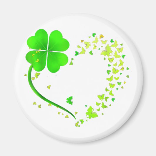 vlinderhart blad irish st patrick day clover magneet (Voorkant)