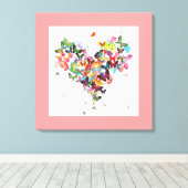 Vlinderhart - Canvas Print - SRF (Insitu (Houten vloer))