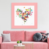 Vlinderhart - Canvas Print - SRF (Insitu (Woonkamer))