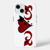 Vlinderhart en lelie Regenboogkunst Case-Mate iPhone Case (Achterkant)