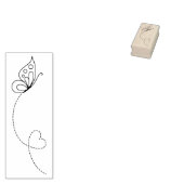 Vlinderhart - Kleur mij Rubberstempel (Gestempeld)