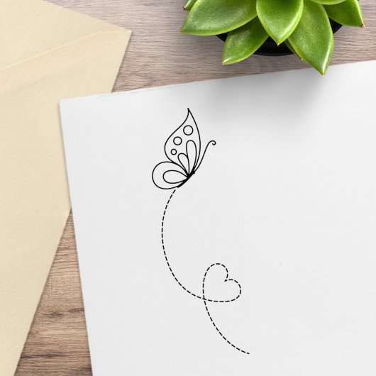 Vlinderhart - Kleur mij Rubberstempel